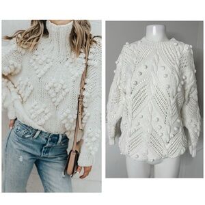 JAEGER WHITE KNITTED / COTTON SWEATER/ PRELOVED/ SMALL